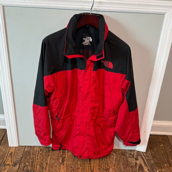 Vintage North Face Mountain Light Jacket Packable Men's Medium Red Hiking Anorak - Picture 1 of 11